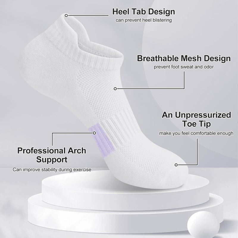 Darller 6 Pairs Ankle Socks for Women - Lightweight Low Cut No Show Casual Cotton Socks Breathable - Image 2